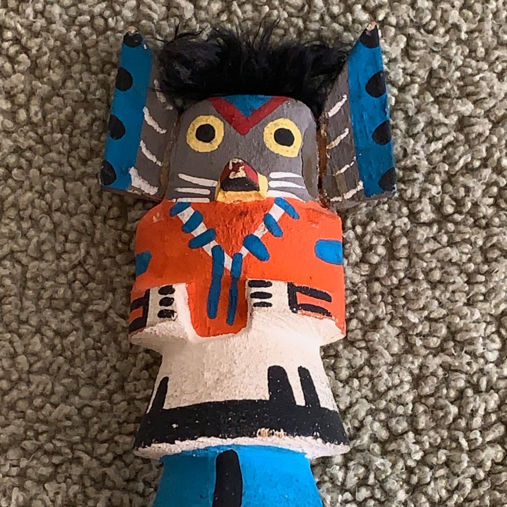 Vintage Small 3” Native American Hopi Owl Kachina (Mongwa) - Unsigned